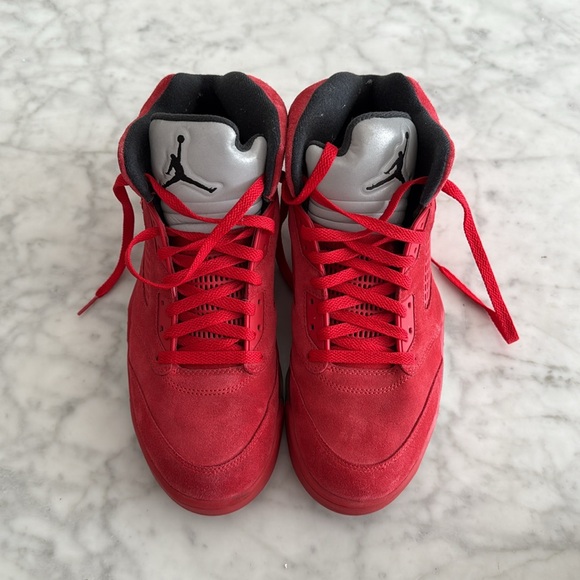 Air Jordan retros 5 , red suede color - Picture 2 of 9